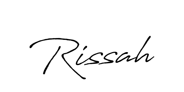 Rissah stylish signature style. Best Handwritten Sign (Antro_Vectra_Bolder) for my name. Handwritten Signature Collection Ideas for my name Rissah. Rissah signature style 7 images and pictures png