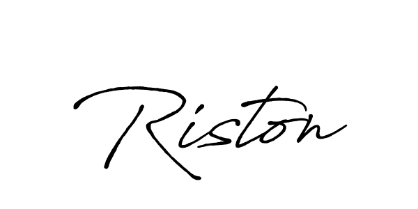 Make a beautiful signature design for name Riston. Use this online signature maker to create a handwritten signature for free. Riston signature style 7 images and pictures png