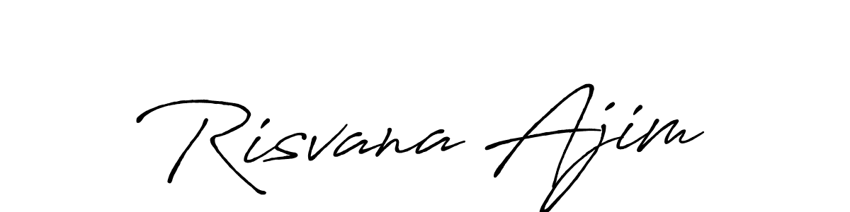 Create a beautiful signature design for name Risvana Ajim. With this signature (Antro_Vectra_Bolder) fonts, you can make a handwritten signature for free. Risvana Ajim signature style 7 images and pictures png