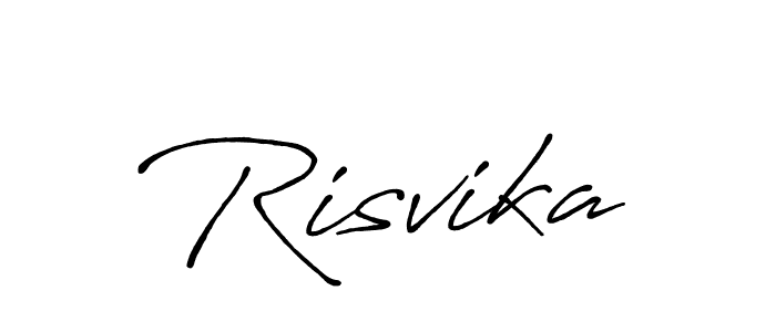 Create a beautiful signature design for name Risvika. With this signature (Antro_Vectra_Bolder) fonts, you can make a handwritten signature for free. Risvika signature style 7 images and pictures png
