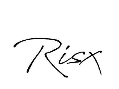 Risx stylish signature style. Best Handwritten Sign (Antro_Vectra_Bolder) for my name. Handwritten Signature Collection Ideas for my name Risx. Risx signature style 7 images and pictures png