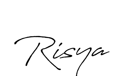 Make a beautiful signature design for name Risya. With this signature (Antro_Vectra_Bolder) style, you can create a handwritten signature for free. Risya signature style 7 images and pictures png