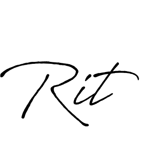 Also You can easily find your signature by using the search form. We will create Rit name handwritten signature images for you free of cost using Antro_Vectra_Bolder sign style. Rit signature style 7 images and pictures png