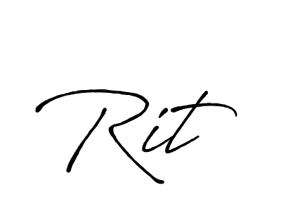 It looks lik you need a new signature style for name Rit . Design unique handwritten (Antro_Vectra_Bolder) signature with our free signature maker in just a few clicks. Rit  signature style 7 images and pictures png
