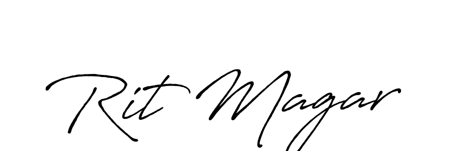 You should practise on your own different ways (Antro_Vectra_Bolder) to write your name (Rit Magar) in signature. don't let someone else do it for you. Rit Magar signature style 7 images and pictures png
