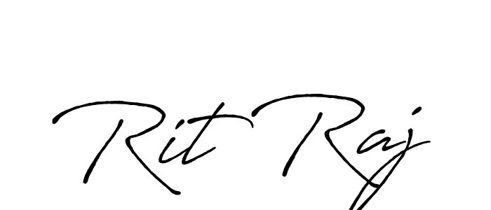 Also You can easily find your signature by using the search form. We will create Rit Raj name handwritten signature images for you free of cost using Antro_Vectra_Bolder sign style. Rit Raj signature style 7 images and pictures png