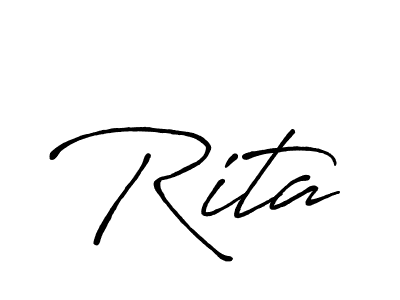 if you are searching for the best signature style for your name Rita. so please give up your signature search. here we have designed multiple signature styles  using Antro_Vectra_Bolder. Rita signature style 7 images and pictures png