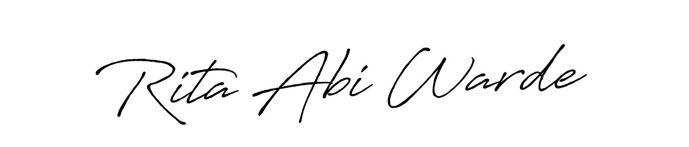 Antro_Vectra_Bolder is a professional signature style that is perfect for those who want to add a touch of class to their signature. It is also a great choice for those who want to make their signature more unique. Get Rita Abi Warde name to fancy signature for free. Rita Abi Warde signature style 7 images and pictures png