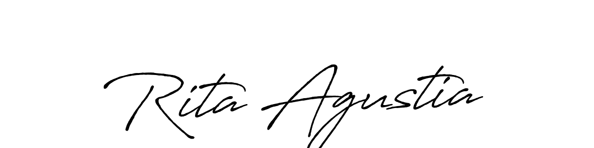 You should practise on your own different ways (Antro_Vectra_Bolder) to write your name (Rita Agustia) in signature. don't let someone else do it for you. Rita Agustia signature style 7 images and pictures png