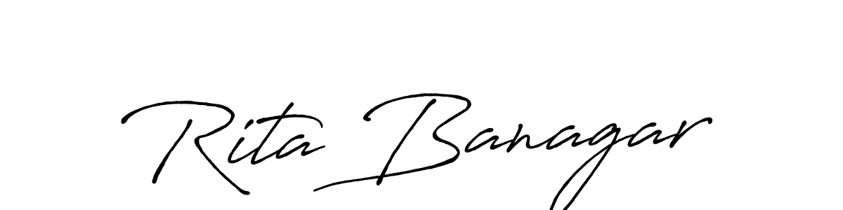 How to make Rita Banagar signature? Antro_Vectra_Bolder is a professional autograph style. Create handwritten signature for Rita Banagar name. Rita Banagar signature style 7 images and pictures png