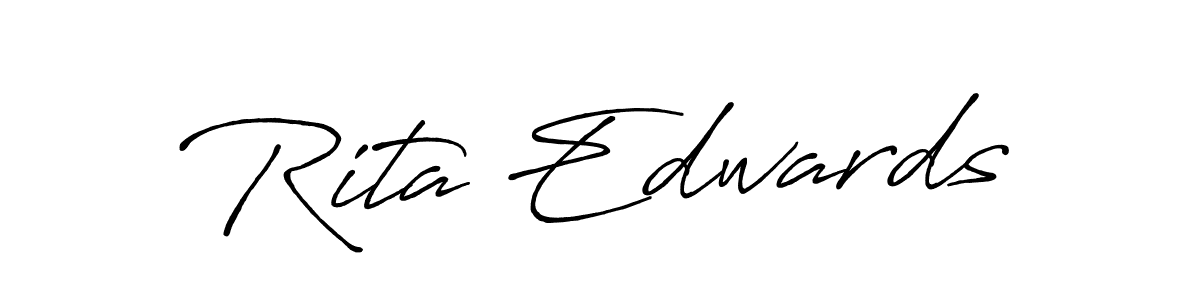 Design your own signature with our free online signature maker. With this signature software, you can create a handwritten (Antro_Vectra_Bolder) signature for name Rita Edwards. Rita Edwards signature style 7 images and pictures png