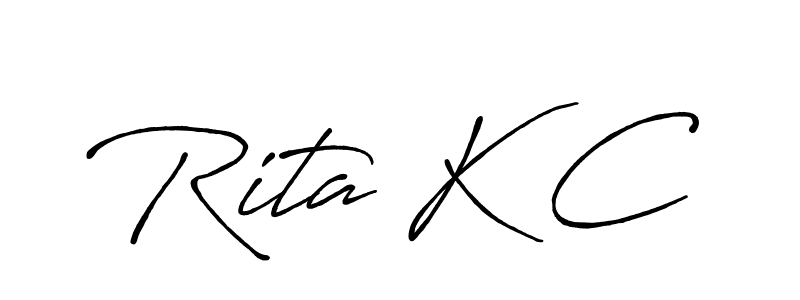 Once you've used our free online signature maker to create your best signature Antro_Vectra_Bolder style, it's time to enjoy all of the benefits that Rita K C name signing documents. Rita K C signature style 7 images and pictures png