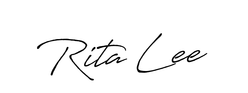 Rita Lee stylish signature style. Best Handwritten Sign (Antro_Vectra_Bolder) for my name. Handwritten Signature Collection Ideas for my name Rita Lee. Rita Lee signature style 7 images and pictures png