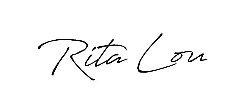 How to Draw Rita Lou signature style? Antro_Vectra_Bolder is a latest design signature styles for name Rita Lou. Rita Lou signature style 7 images and pictures png