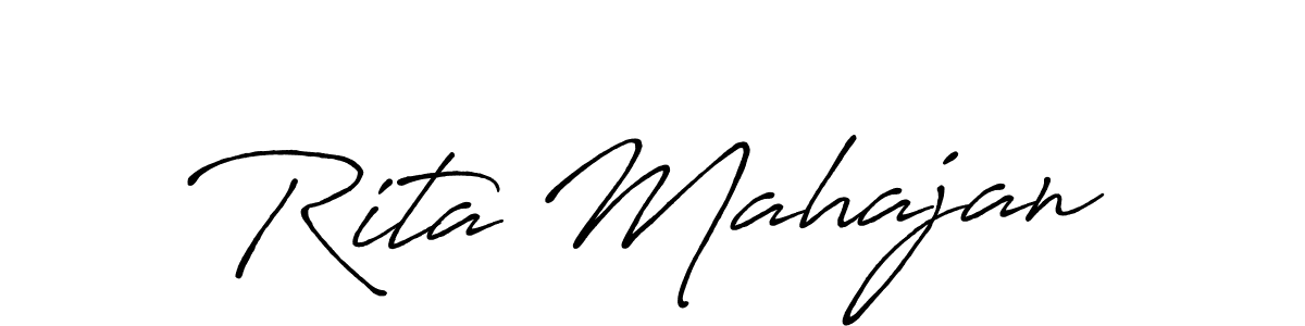 Similarly Antro_Vectra_Bolder is the best handwritten signature design. Signature creator online .You can use it as an online autograph creator for name Rita Mahajan. Rita Mahajan signature style 7 images and pictures png