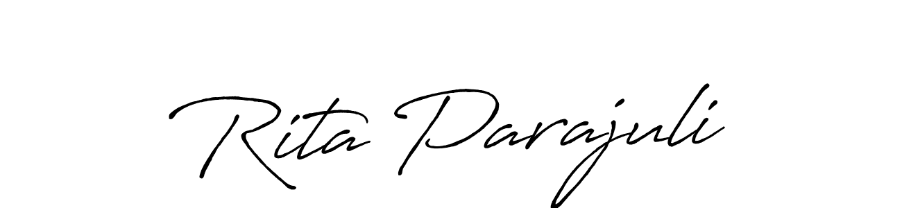 Rita Parajuli stylish signature style. Best Handwritten Sign (Antro_Vectra_Bolder) for my name. Handwritten Signature Collection Ideas for my name Rita Parajuli. Rita Parajuli signature style 7 images and pictures png