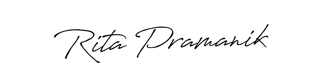 Create a beautiful signature design for name Rita Pramanik. With this signature (Antro_Vectra_Bolder) fonts, you can make a handwritten signature for free. Rita Pramanik signature style 7 images and pictures png