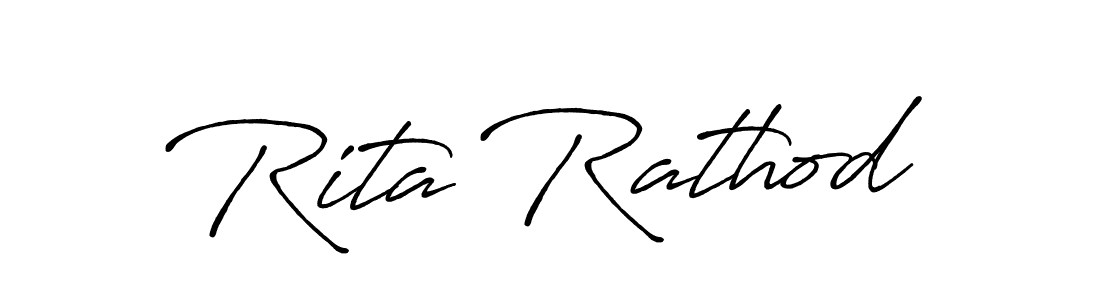 How to make Rita Rathod name signature. Use Antro_Vectra_Bolder style for creating short signs online. This is the latest handwritten sign. Rita Rathod signature style 7 images and pictures png