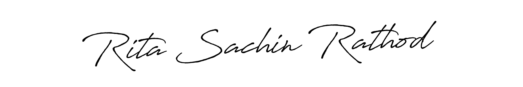 Rita Sachin Rathod stylish signature style. Best Handwritten Sign (Antro_Vectra_Bolder) for my name. Handwritten Signature Collection Ideas for my name Rita Sachin Rathod. Rita Sachin Rathod signature style 7 images and pictures png