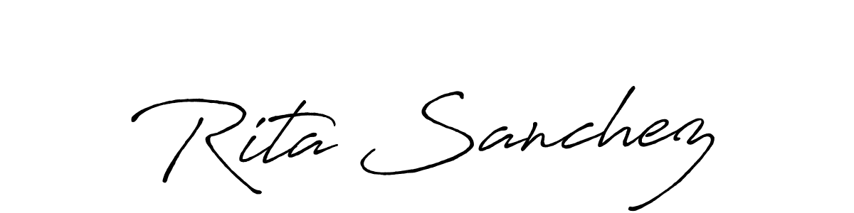 Use a signature maker to create a handwritten signature online. With this signature software, you can design (Antro_Vectra_Bolder) your own signature for name Rita Sanchez. Rita Sanchez signature style 7 images and pictures png