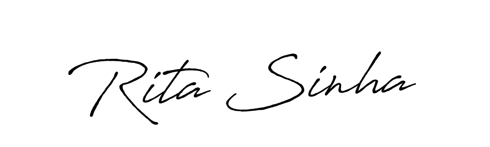 Antro_Vectra_Bolder is a professional signature style that is perfect for those who want to add a touch of class to their signature. It is also a great choice for those who want to make their signature more unique. Get Rita Sinha name to fancy signature for free. Rita Sinha signature style 7 images and pictures png