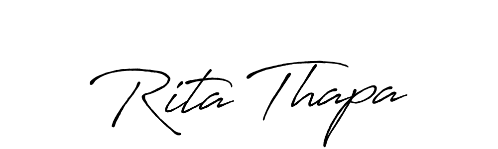 You can use this online signature creator to create a handwritten signature for the name Rita Thapa. This is the best online autograph maker. Rita Thapa signature style 7 images and pictures png