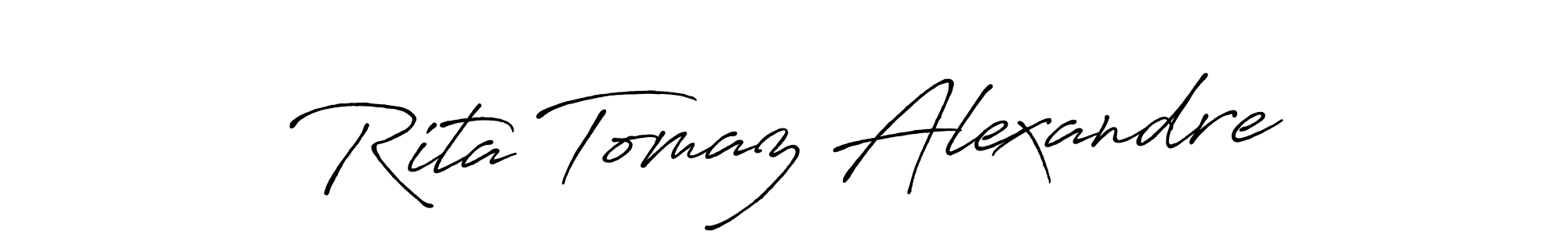 Design your own signature with our free online signature maker. With this signature software, you can create a handwritten (Antro_Vectra_Bolder) signature for name Rita Tomaz Alexandre. Rita Tomaz Alexandre signature style 7 images and pictures png