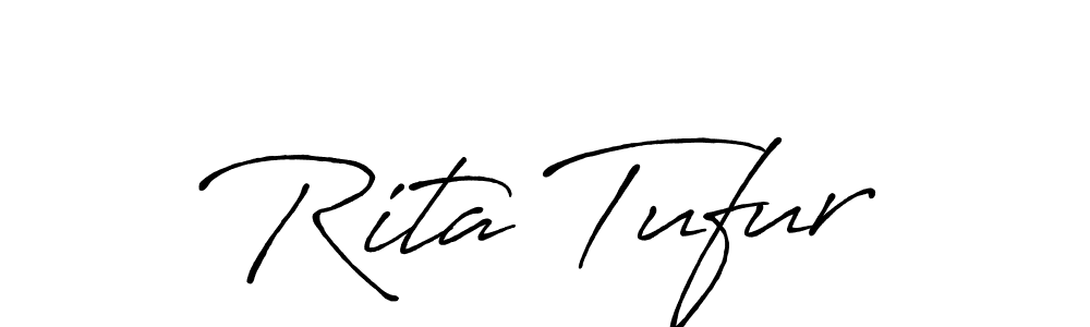 Make a beautiful signature design for name Rita Tufur. Use this online signature maker to create a handwritten signature for free. Rita Tufur signature style 7 images and pictures png