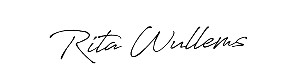 Antro_Vectra_Bolder is a professional signature style that is perfect for those who want to add a touch of class to their signature. It is also a great choice for those who want to make their signature more unique. Get Rita Wullems name to fancy signature for free. Rita Wullems signature style 7 images and pictures png