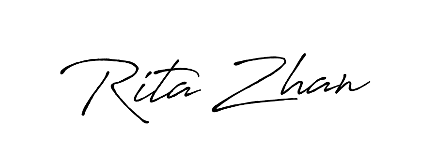 Also You can easily find your signature by using the search form. We will create Rita Zhan name handwritten signature images for you free of cost using Antro_Vectra_Bolder sign style. Rita Zhan signature style 7 images and pictures png