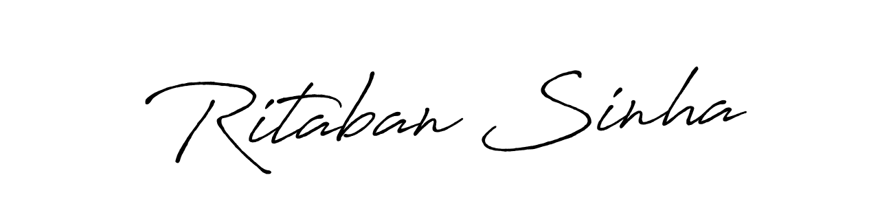 Also You can easily find your signature by using the search form. We will create Ritaban Sinha name handwritten signature images for you free of cost using Antro_Vectra_Bolder sign style. Ritaban Sinha signature style 7 images and pictures png
