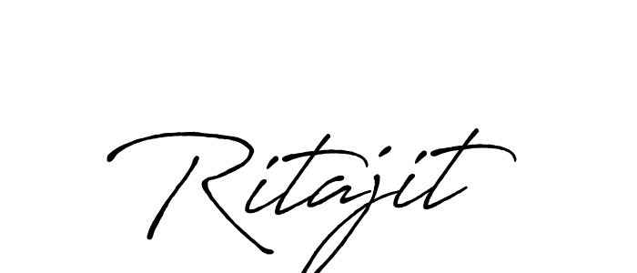 Also You can easily find your signature by using the search form. We will create Ritajit name handwritten signature images for you free of cost using Antro_Vectra_Bolder sign style. Ritajit signature style 7 images and pictures png