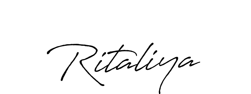 It looks lik you need a new signature style for name Ritaliya. Design unique handwritten (Antro_Vectra_Bolder) signature with our free signature maker in just a few clicks. Ritaliya signature style 7 images and pictures png