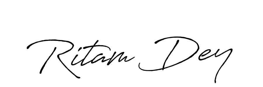 Antro_Vectra_Bolder is a professional signature style that is perfect for those who want to add a touch of class to their signature. It is also a great choice for those who want to make their signature more unique. Get Ritam Dey name to fancy signature for free. Ritam Dey signature style 7 images and pictures png