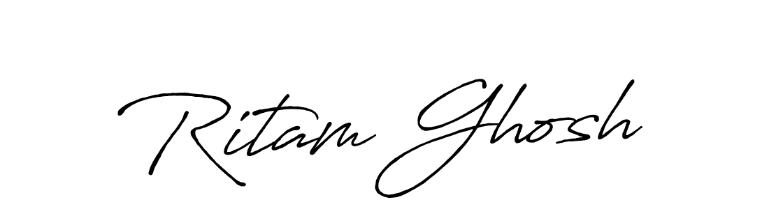 Design your own signature with our free online signature maker. With this signature software, you can create a handwritten (Antro_Vectra_Bolder) signature for name Ritam Ghosh. Ritam Ghosh signature style 7 images and pictures png