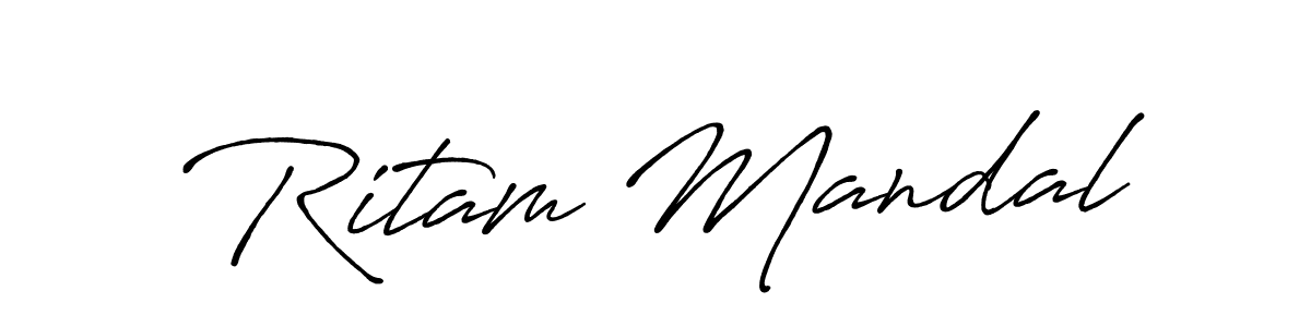 How to make Ritam Mandal signature? Antro_Vectra_Bolder is a professional autograph style. Create handwritten signature for Ritam Mandal name. Ritam Mandal signature style 7 images and pictures png
