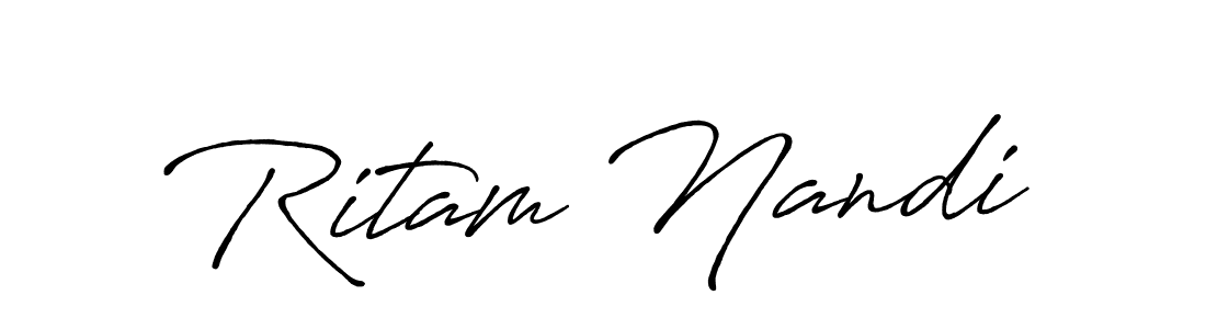 Also You can easily find your signature by using the search form. We will create Ritam Nandi name handwritten signature images for you free of cost using Antro_Vectra_Bolder sign style. Ritam Nandi signature style 7 images and pictures png