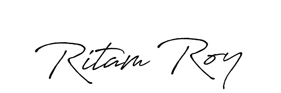 Ritam Roy stylish signature style. Best Handwritten Sign (Antro_Vectra_Bolder) for my name. Handwritten Signature Collection Ideas for my name Ritam Roy. Ritam Roy signature style 7 images and pictures png