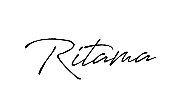Create a beautiful signature design for name Ritama. With this signature (Antro_Vectra_Bolder) fonts, you can make a handwritten signature for free. Ritama signature style 7 images and pictures png