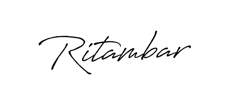 How to make Ritambar signature? Antro_Vectra_Bolder is a professional autograph style. Create handwritten signature for Ritambar name. Ritambar signature style 7 images and pictures png