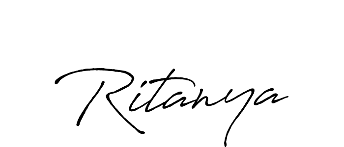 How to make Ritanya signature? Antro_Vectra_Bolder is a professional autograph style. Create handwritten signature for Ritanya name. Ritanya signature style 7 images and pictures png