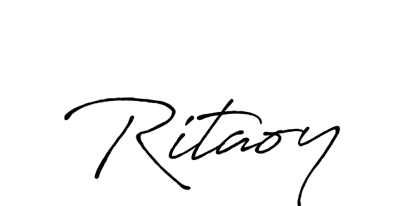 You should practise on your own different ways (Antro_Vectra_Bolder) to write your name (Ritaoy) in signature. don't let someone else do it for you. Ritaoy signature style 7 images and pictures png