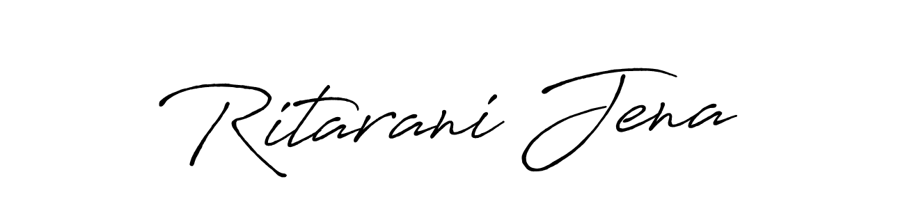 How to make Ritarani Jena signature? Antro_Vectra_Bolder is a professional autograph style. Create handwritten signature for Ritarani Jena name. Ritarani Jena signature style 7 images and pictures png