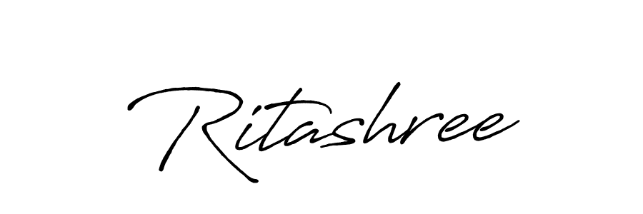 How to make Ritashree name signature. Use Antro_Vectra_Bolder style for creating short signs online. This is the latest handwritten sign. Ritashree signature style 7 images and pictures png