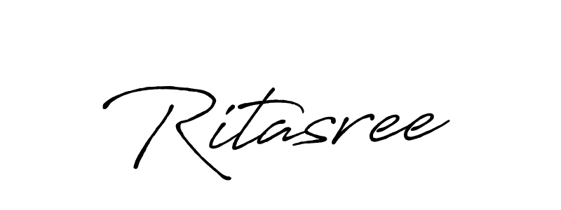 How to make Ritasree name signature. Use Antro_Vectra_Bolder style for creating short signs online. This is the latest handwritten sign. Ritasree signature style 7 images and pictures png