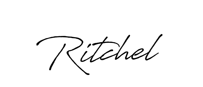 Make a beautiful signature design for name Ritchel. With this signature (Antro_Vectra_Bolder) style, you can create a handwritten signature for free. Ritchel signature style 7 images and pictures png