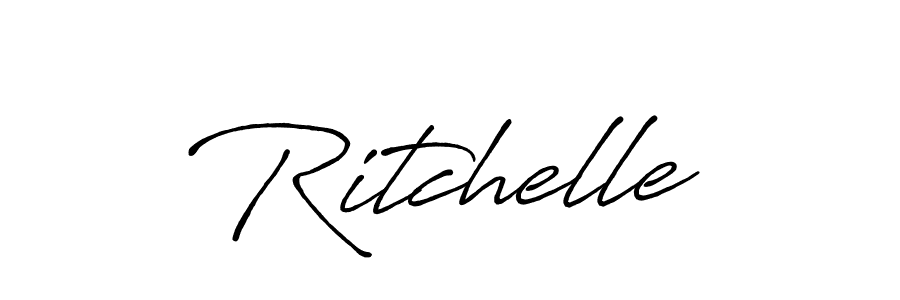 Also we have Ritchelle name is the best signature style. Create professional handwritten signature collection using Antro_Vectra_Bolder autograph style. Ritchelle signature style 7 images and pictures png