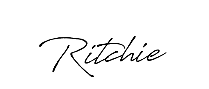 It looks lik you need a new signature style for name Ritchie. Design unique handwritten (Antro_Vectra_Bolder) signature with our free signature maker in just a few clicks. Ritchie signature style 7 images and pictures png
