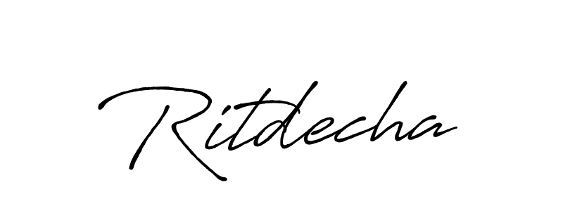 Antro_Vectra_Bolder is a professional signature style that is perfect for those who want to add a touch of class to their signature. It is also a great choice for those who want to make their signature more unique. Get Ritdecha name to fancy signature for free. Ritdecha signature style 7 images and pictures png