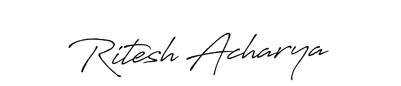 How to make Ritesh Acharya signature? Antro_Vectra_Bolder is a professional autograph style. Create handwritten signature for Ritesh Acharya name. Ritesh Acharya signature style 7 images and pictures png